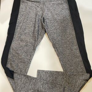 Gray and Black Athletic Leggings